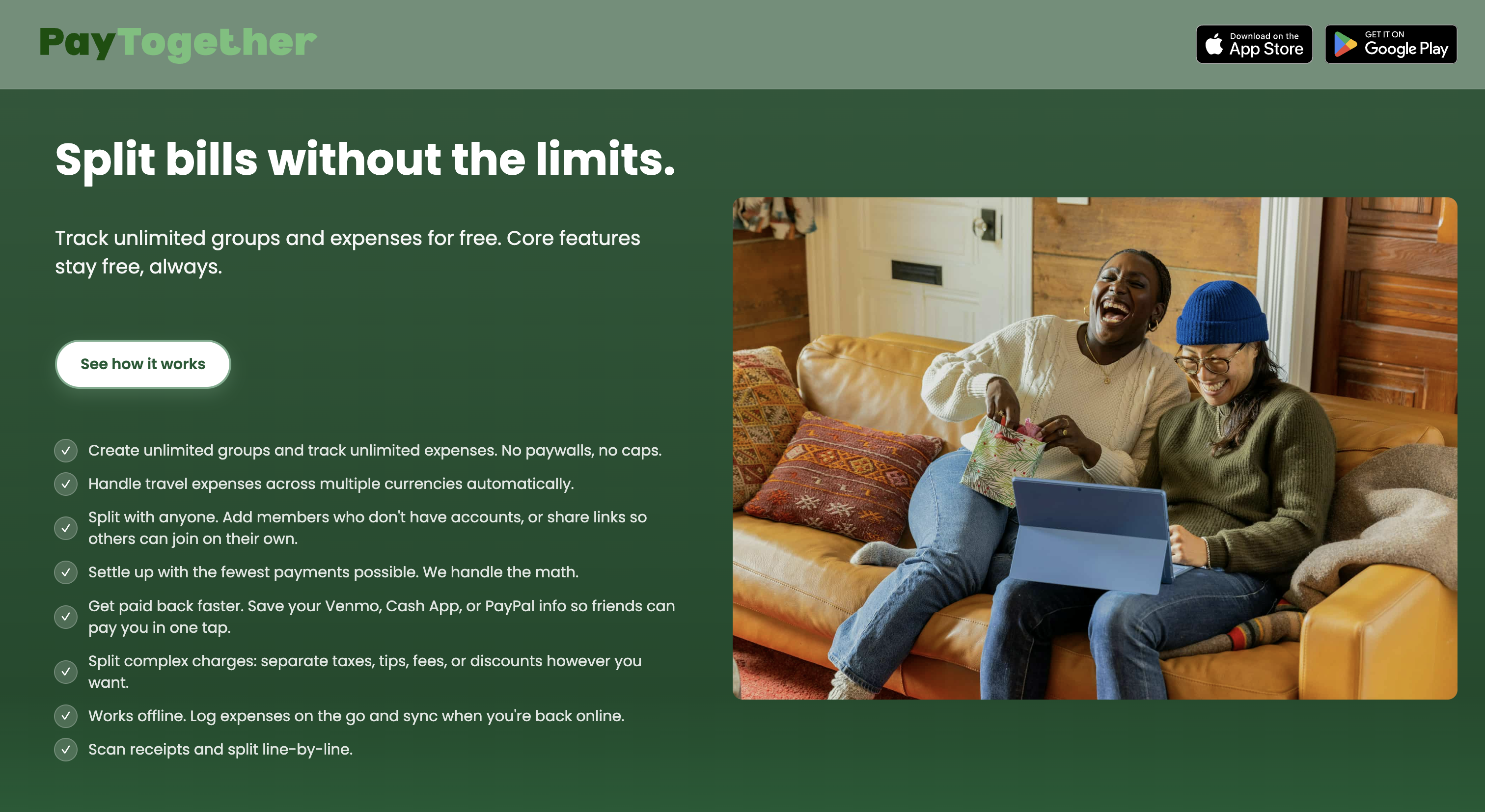 PayTogether app screenshot